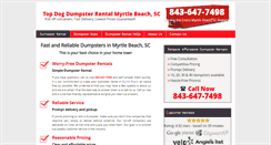 Desktop Screenshot of dumpsterrentalmyrtlebeachsc.com